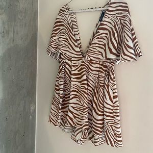 Brown zebra print jumper
